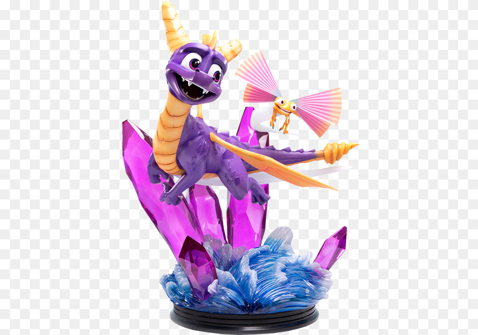 Spyro Reignited Statue By First 4 Figures Spyro Figure, Purple, Figurine, Animal, Invertebrate Free Png