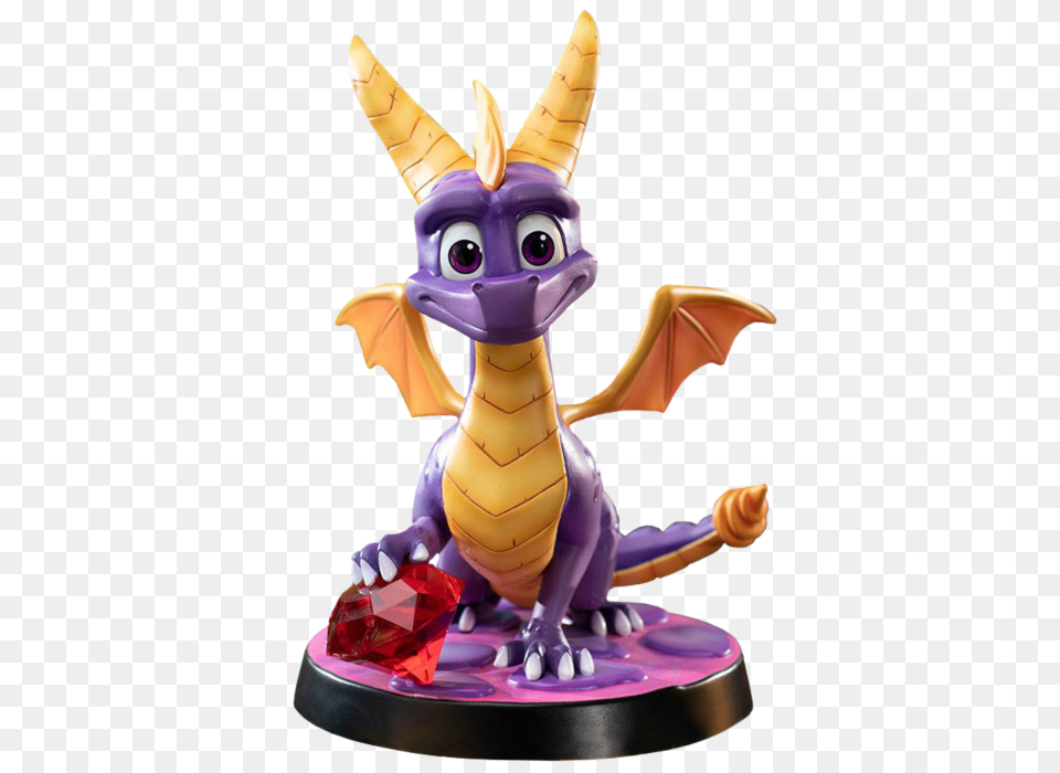 Spyro The Dragon 8u201d Pvc Statue By First 4 Spyro Figurine, Toy Png Image