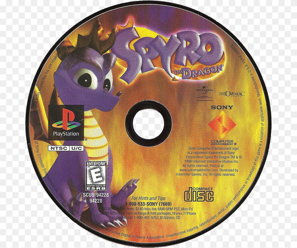 Spyro The Dragon Disc, Disk, Dvd Free Transparent Png