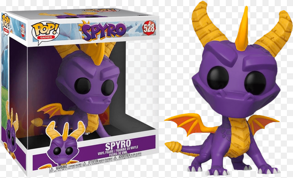 Spyro The Dragon Spyro 10 Inch Pop Vinyl Figure Spyro 10 Inch Funko Pop, Toy, Purple, Baby, Person Free Png