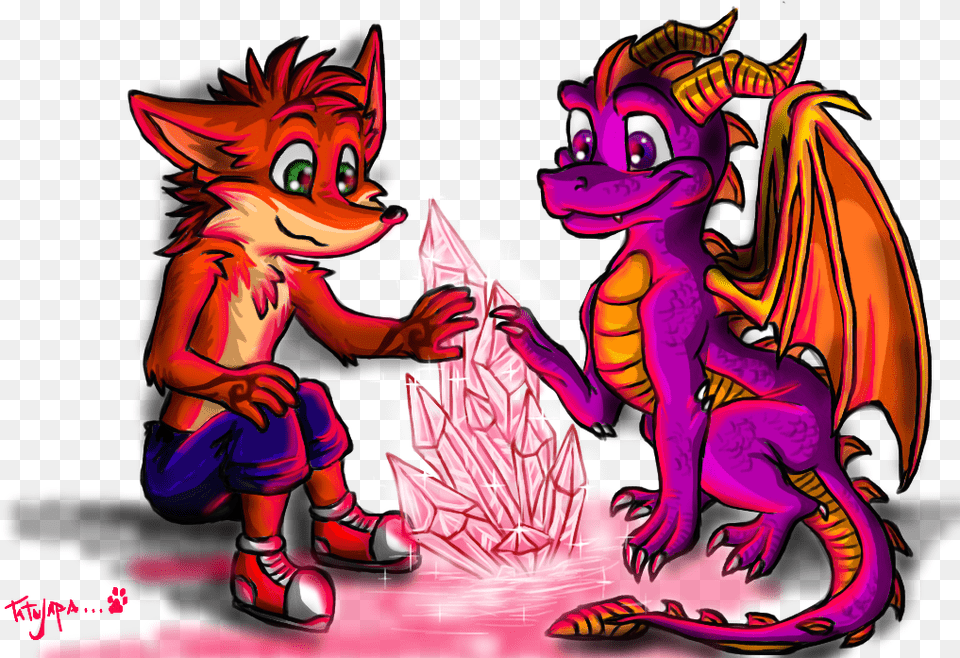 Spyro The Dragon Wallpaper Special Spyro And Crash Fanart, Book, Comics, Publication, Baby Png