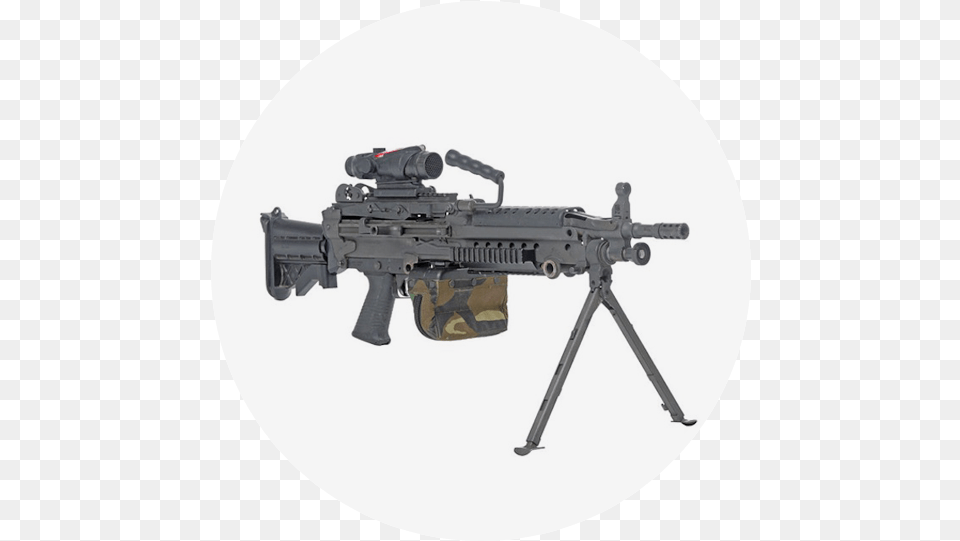 Squad Automatic Weapon Light Machine Gun Saw, Firearm, Machine Gun, Rifle Free Png Download