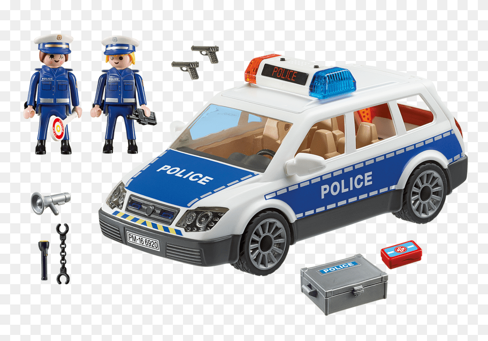 Squad Car With Lights And Sound 6920 Playmobil United, Vehicle, Transportation, Wheel, Machine Free Png Download