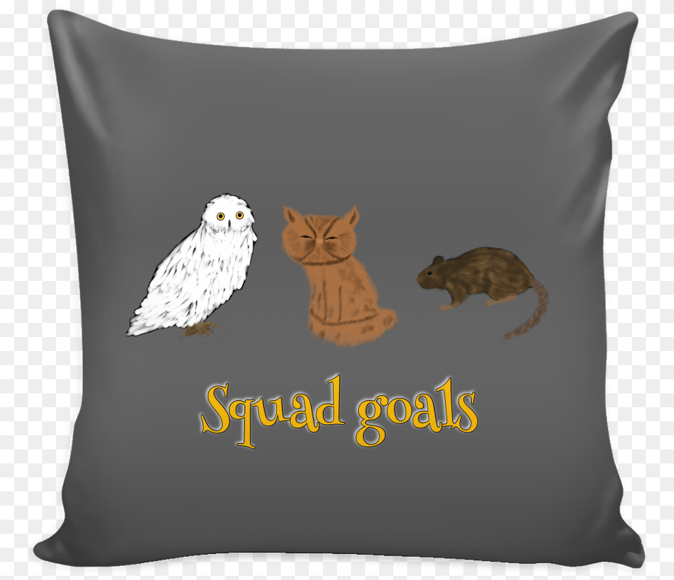 Squad Goals Pillow Case Ib Harry Potter Throw Pillow, Cushion, Home Decor, Animal, Bird Free Png Download