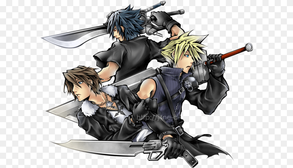 Squall Cloud Noctis Avatan Plus Final Fantasy Cloud And Noctis, Publication, Book, Comics, Adult Free Png Download