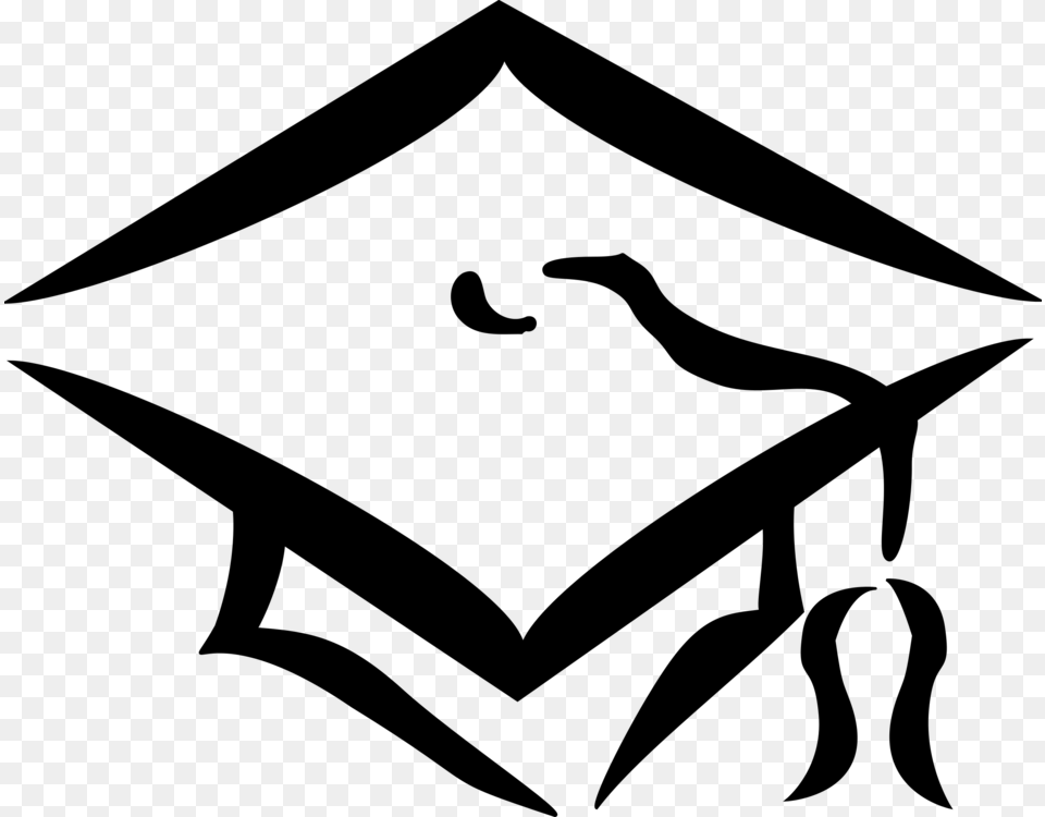 Square Academic Cap Graduation Ceremony Academic Dress Hat, Gray Free Png Download