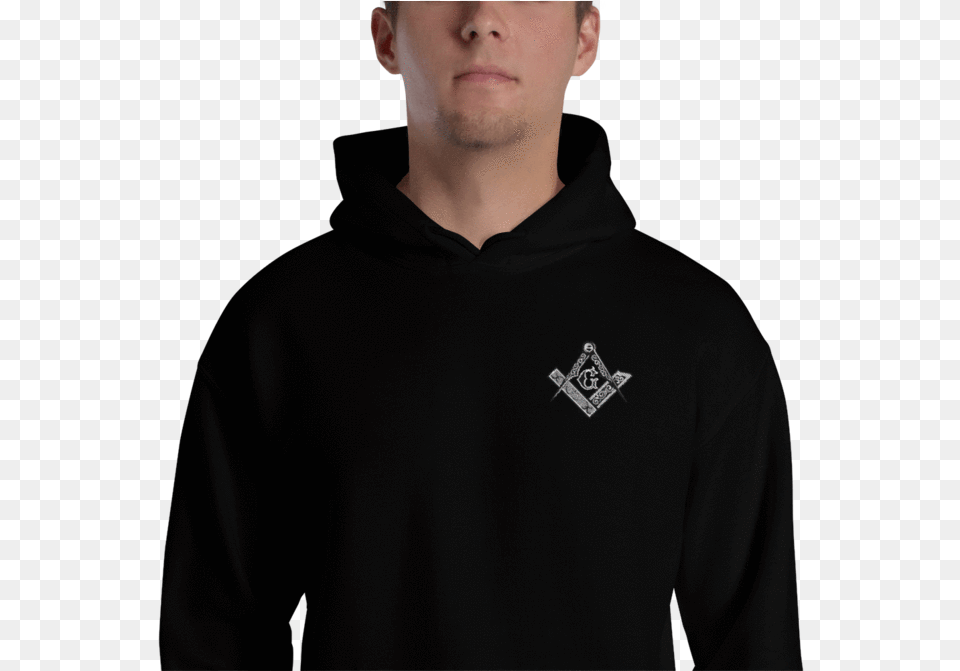 Square And Compass Embroidered Masonic Hoodie Harry Jowsey Naughty Possums, Sweatshirt, Sweater, Knitwear, Clothing Png Image