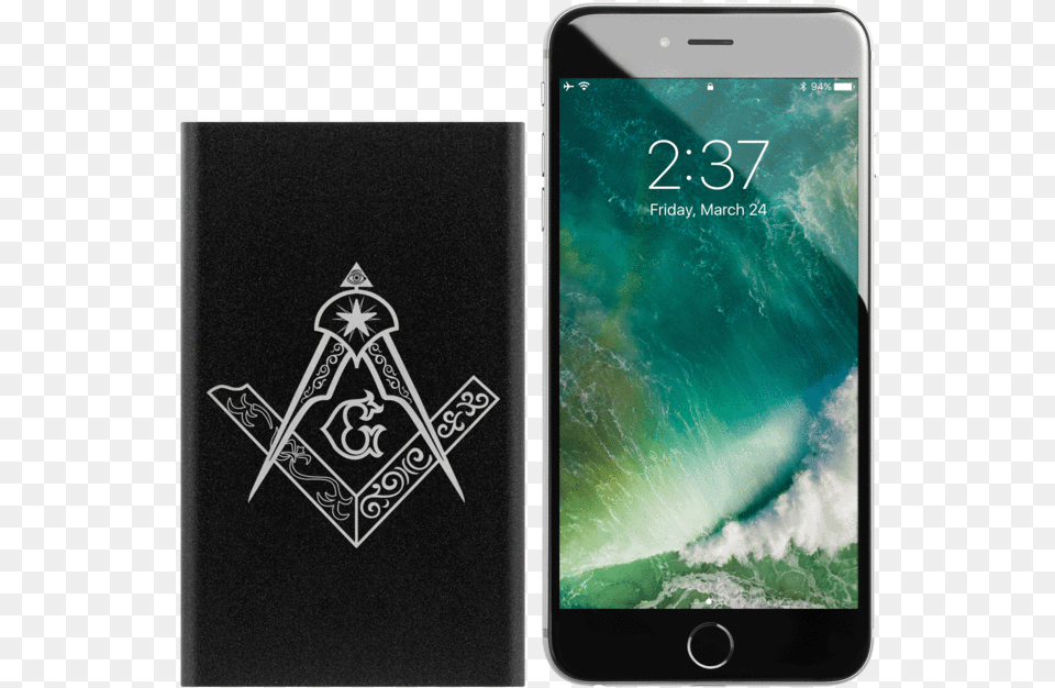 Square And Compass Masonic Emblem Iphone Lock Screen Time, Electronics, Mobile Phone, Phone Free Transparent Png