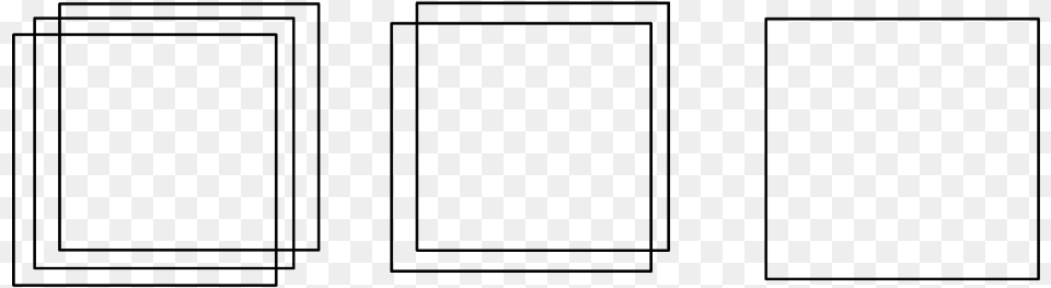 Square Black Outlines Frames, Gray Png