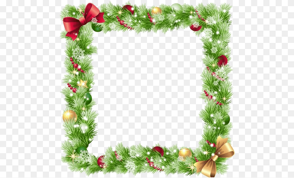 Square Christmas Frame Background Merry Christmas Border Clipart, Plant Free Png