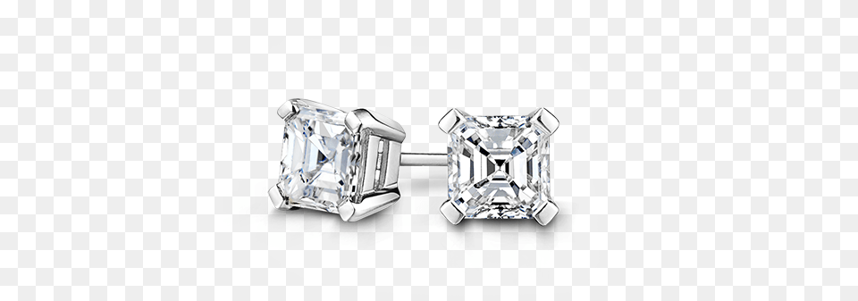 Square Emerald Cut Diamond Stud Earrings Emerald Cut Diamond Stud Earrings, Accessories, Jewelry, Gemstone, Earring Free Png Download