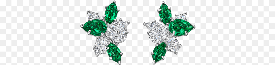 Square Emerald Double Halo Earrings, Accessories, Earring, Gemstone, Jewelry Free Png Download