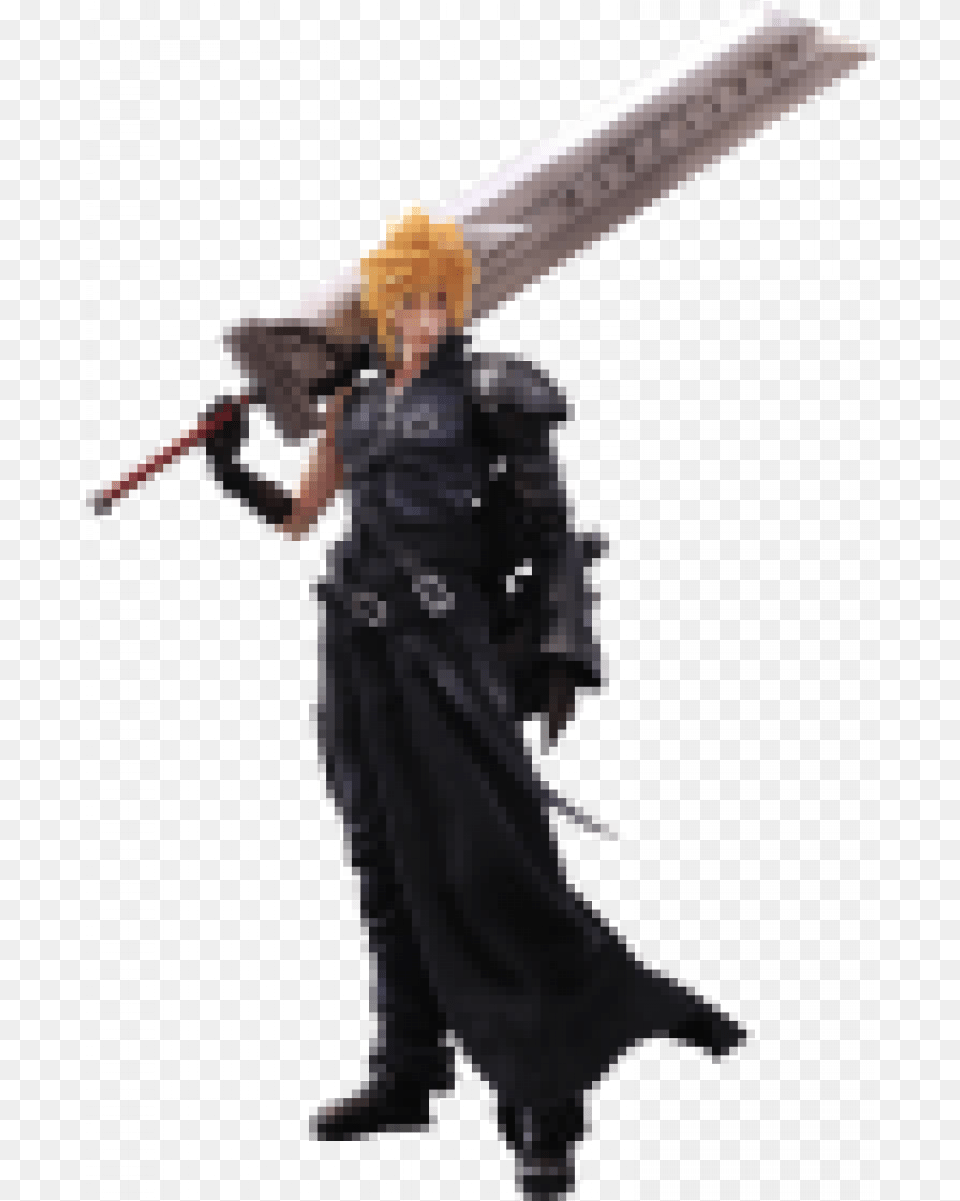 Square Enix Final Fantasy Vii Advent Children Cloud Final Fantasy 7 Model Cloud, Sword, Weapon, Person, Samurai Free Png Download