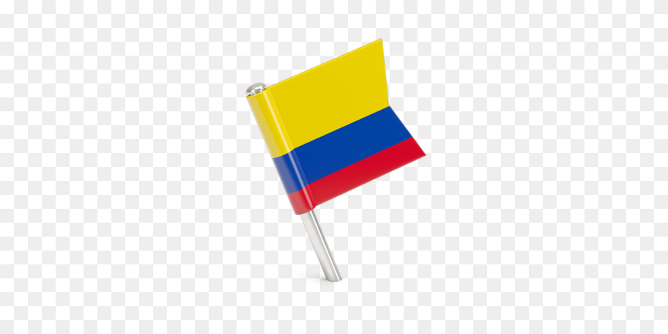 Square Flag Pin Illustration Of Flag Of Colombia, Colombia Flag Png Image