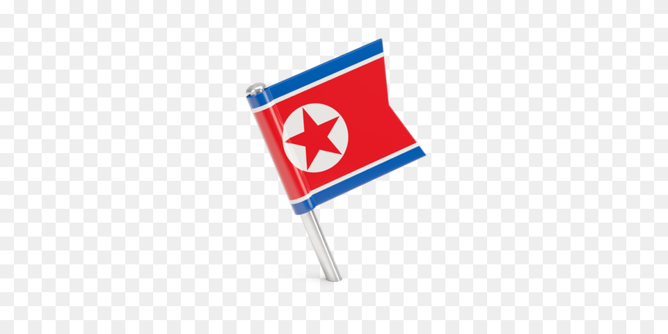 Square Flag Pin Illustration Of Flag Of North Korea, First Aid, North Korea Flag Png