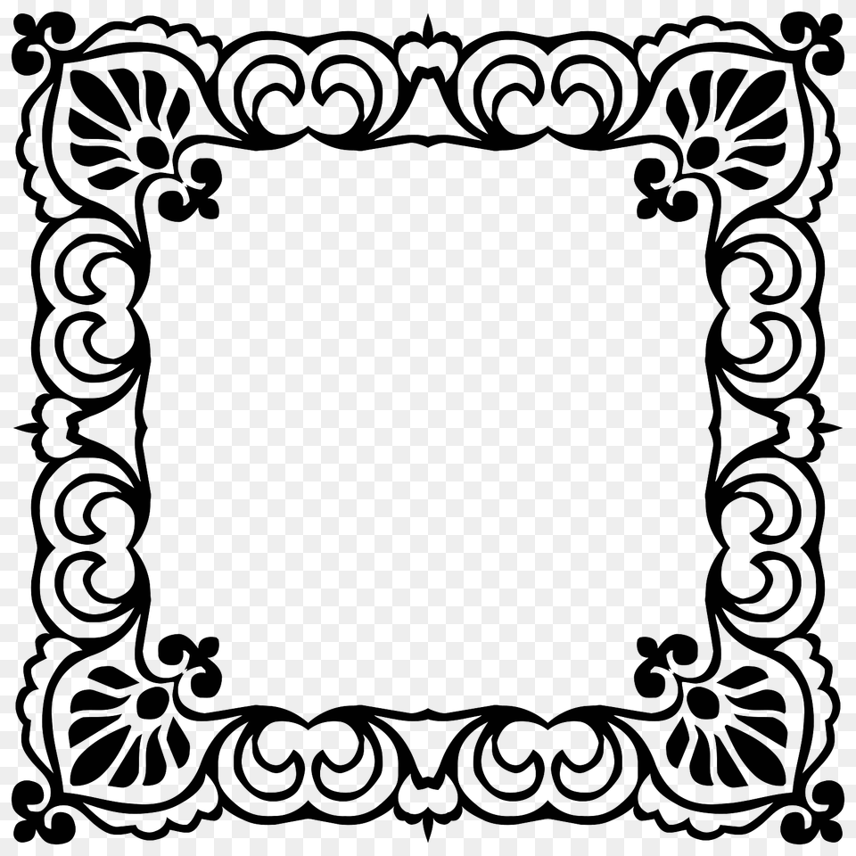 Square Floral Frame With Square Space, Art, Floral Design, Graphics, Pattern Free Png