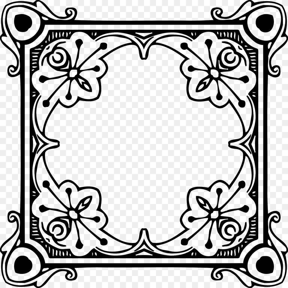 Square Frame3 Clipart, Art, Floral Design, Graphics, Pattern Free Png Download