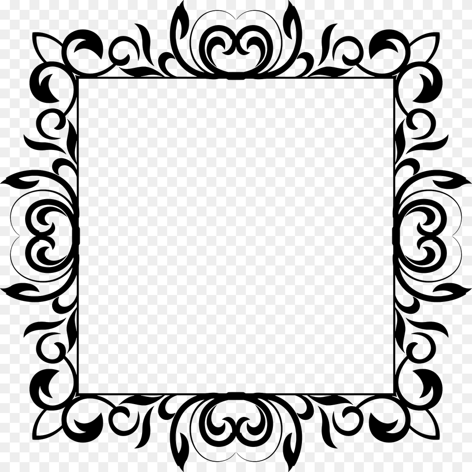 Square Frame4 Clipart, Art, Floral Design, Graphics, Pattern Png Image