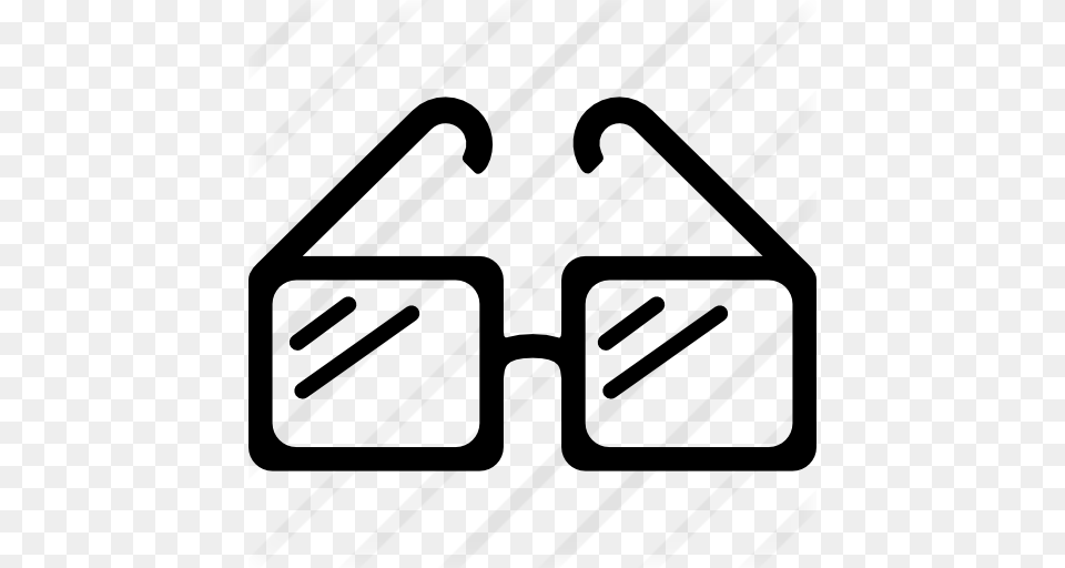 Square Glasses, Gray Free Png