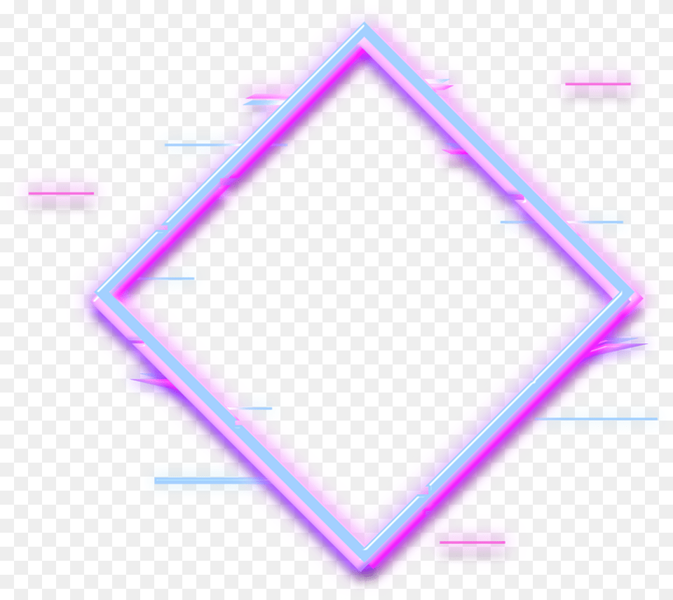 Square Glitch Border Neon Error Geometric Frame Pattern, Light, Purple, Blade, Razor Free Png Download