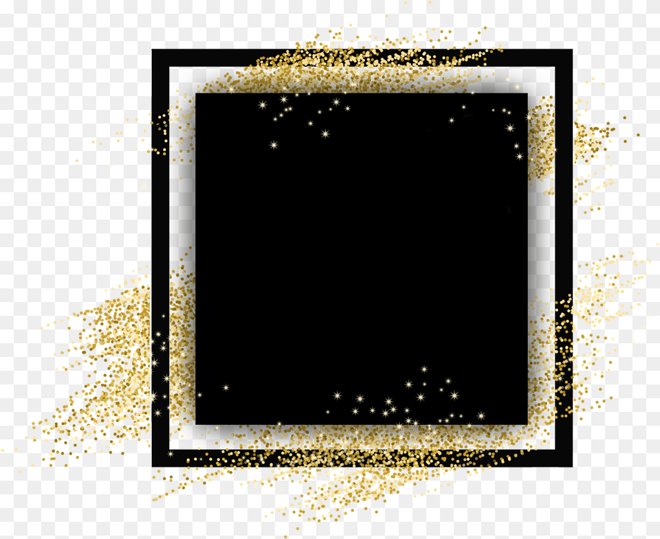 Square Gold Border Glitter Geometric Colorful Gold Square Border, Paper, Bus Stop, Outdoors, Lighting Png