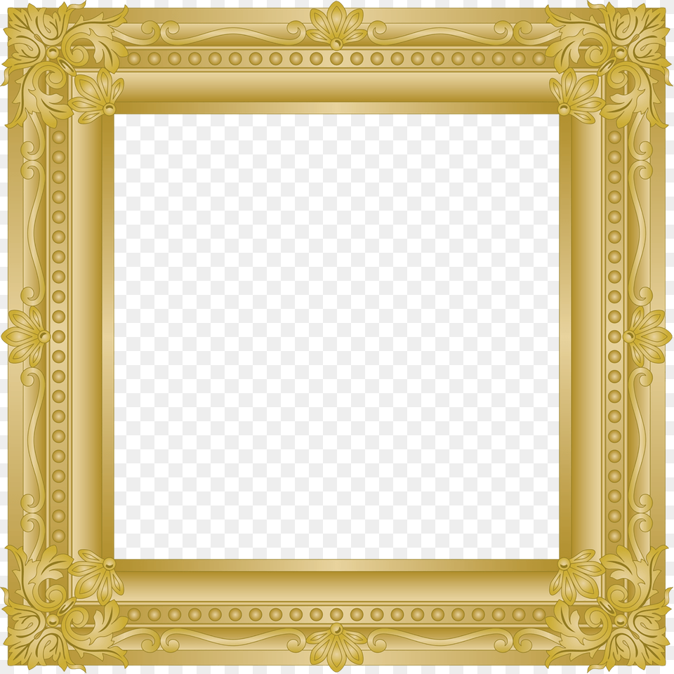 Square Gold Frame Picture Frame, Art, Painting Free Png Download