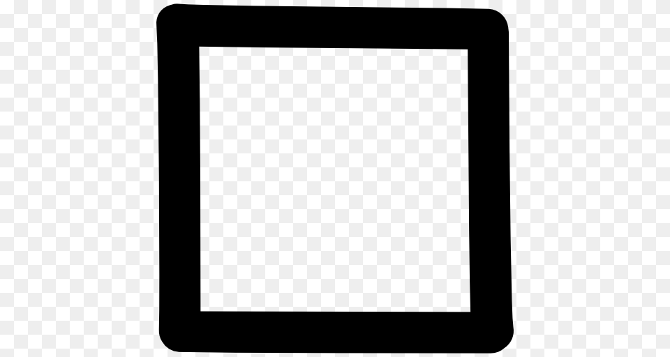 Square Hand Drawn Shape Outline, White Board, Electronics, Screen, Blackboard Png