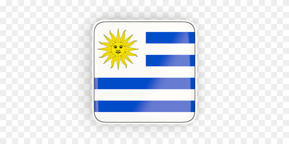 Square Icon With Frame Illustration Of Flag Of Uruguay, Daisy, Flower, Plant, Face Free Png