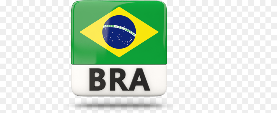 Square Icon With Iso Code Flag Of Brazil, Logo, Mailbox, Text Free Png