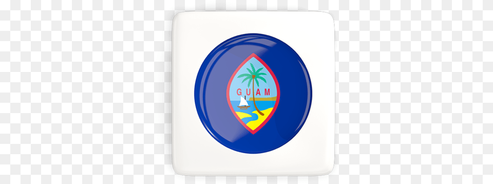 Square Icon With Round Flag Emblem, Logo Png