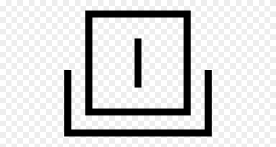 Square Interface Symbol With Vertical Line Inside On A Tray Free Transparent Png