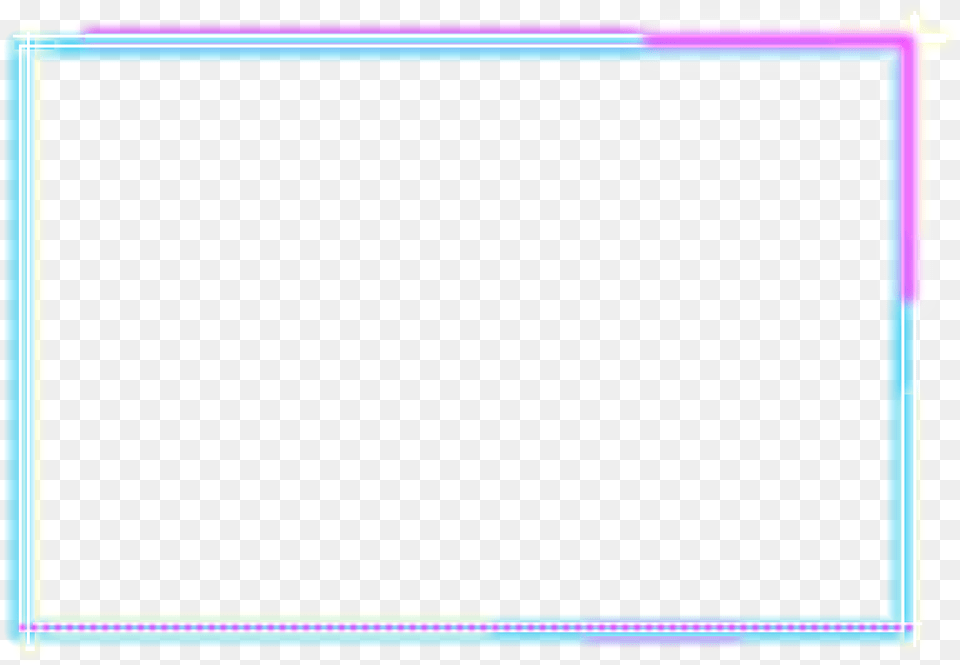Square Neon Geometric Frame Overlay Layers Glitter, White Board, Blackboard Free Png Download