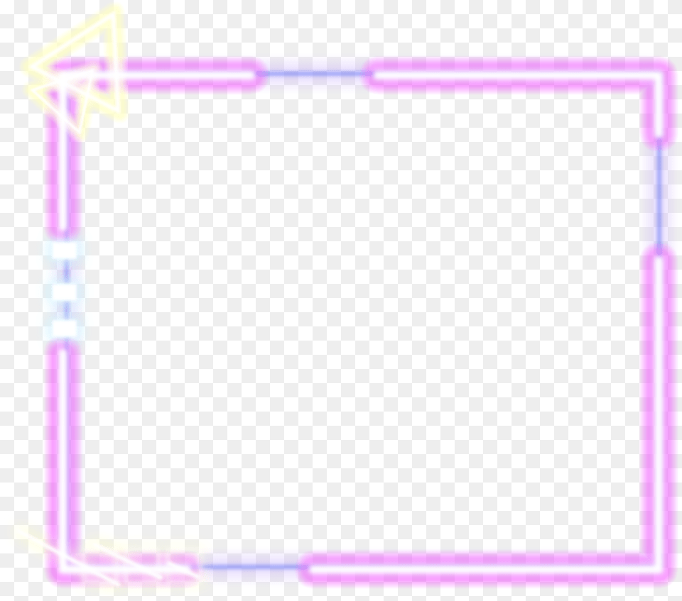 Square Neon Geometric Frame Triangle Overlay Picsart Neon Frame, White Board, Light, Purple, Blackboard Free Png