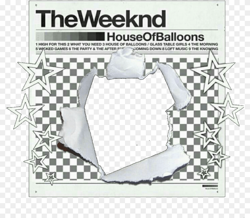 Square News Newspaper Tumblr Editing Stars Sticker Echoes Of Silence The Weeknd, Clothing, Vest, Paper, Adult Free Png
