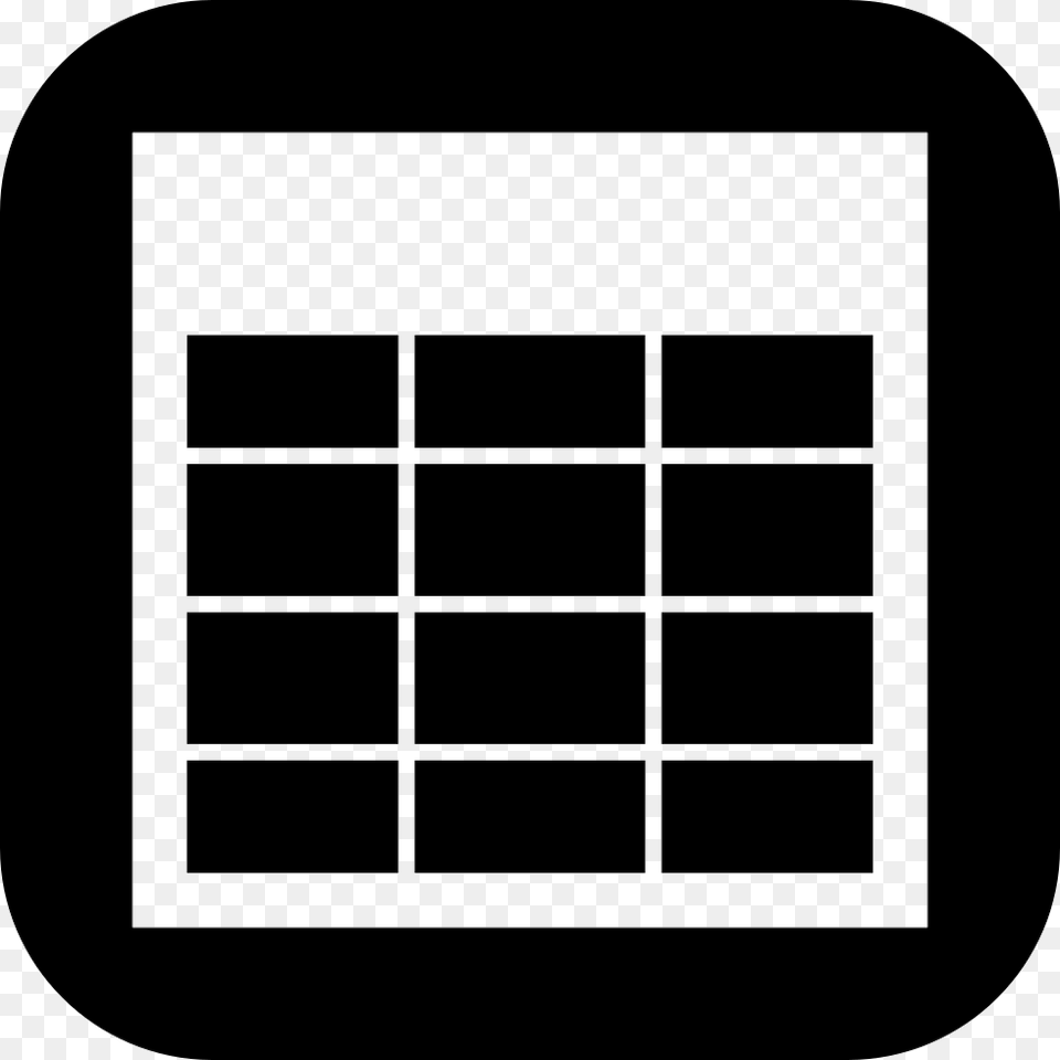 Square Outline With Small Rectangles Comments Table White Icon, Grille, Home Decor, Page, Text Free Transparent Png