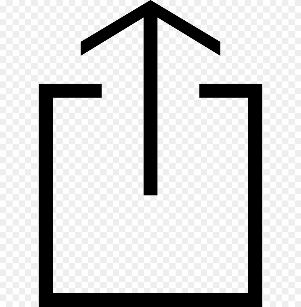 Square Outline With Up Arrow Interface Upload Symbol Icon, People, Person, Cross, Bag Png