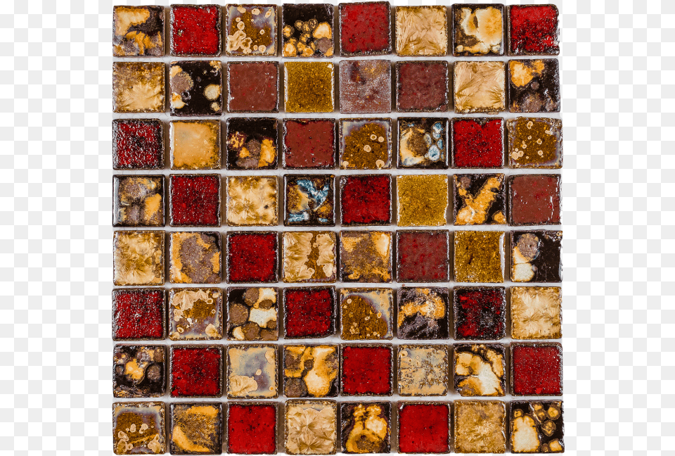 Square Pattern Red Beige Amp Brown Color Handmade Mosaic, Tile, Art, Floor Free Png