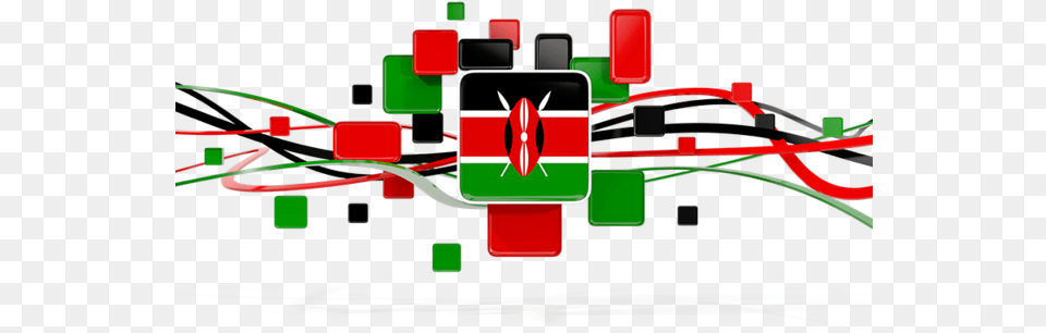 Square Pattern With Lines Illustration Of Flag Kenya Afghanistan Flag Lines, Bow, Weapon Free Png Download