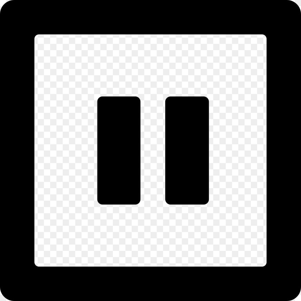 Square Pause Icon Electrical Device, Switch Free Png Download