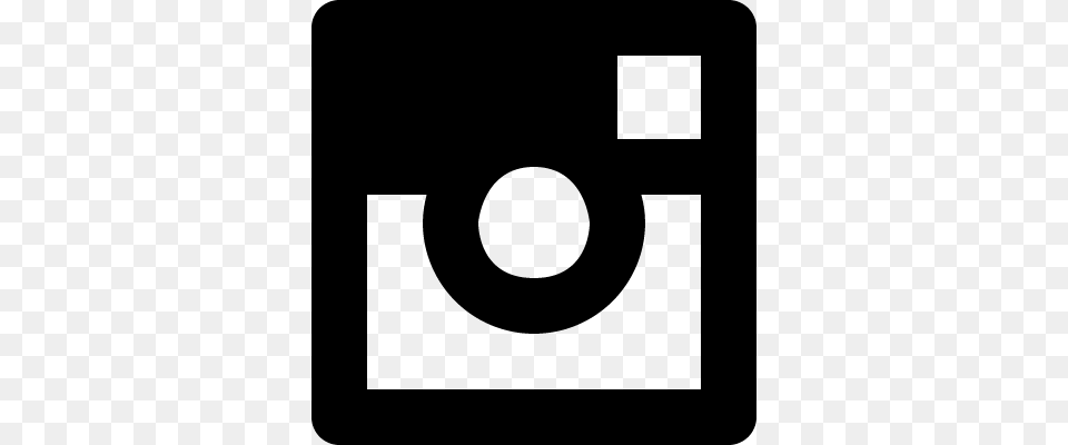 Square Photo Camera Symbol Vector Instagram Silhouette Logo, Gray Png Image