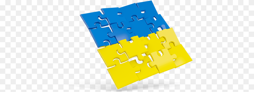 Square Puzzle Flag Ukraine Puzzle, Game, Jigsaw Puzzle, Bulldozer, Machine Png Image