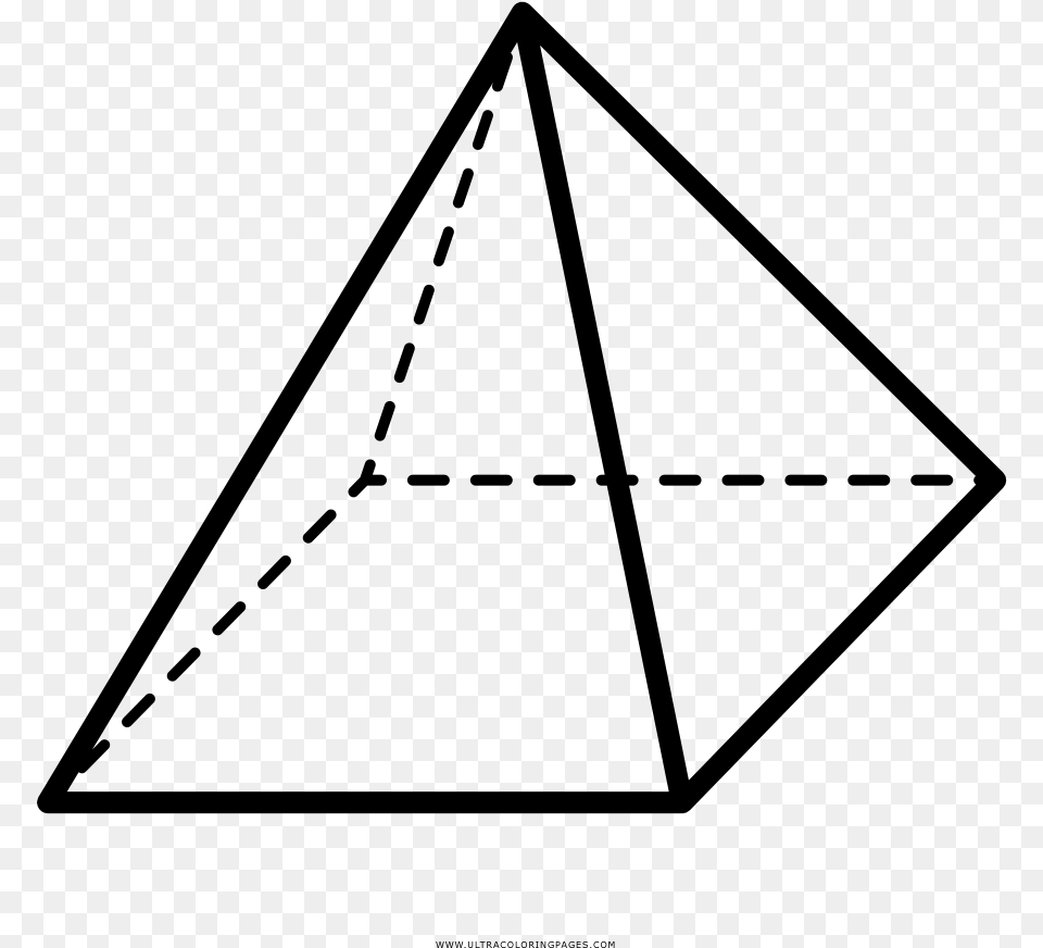Square Pyramid Geometry Shape Drawing Transparent Pyramid Geometry, Gray Png Image