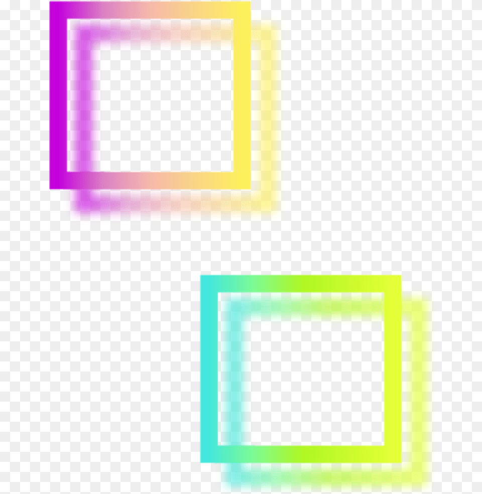 Square Shadow Neon Border Frame Freetoedit Border Lines For Picsart, Accessories, Text Png