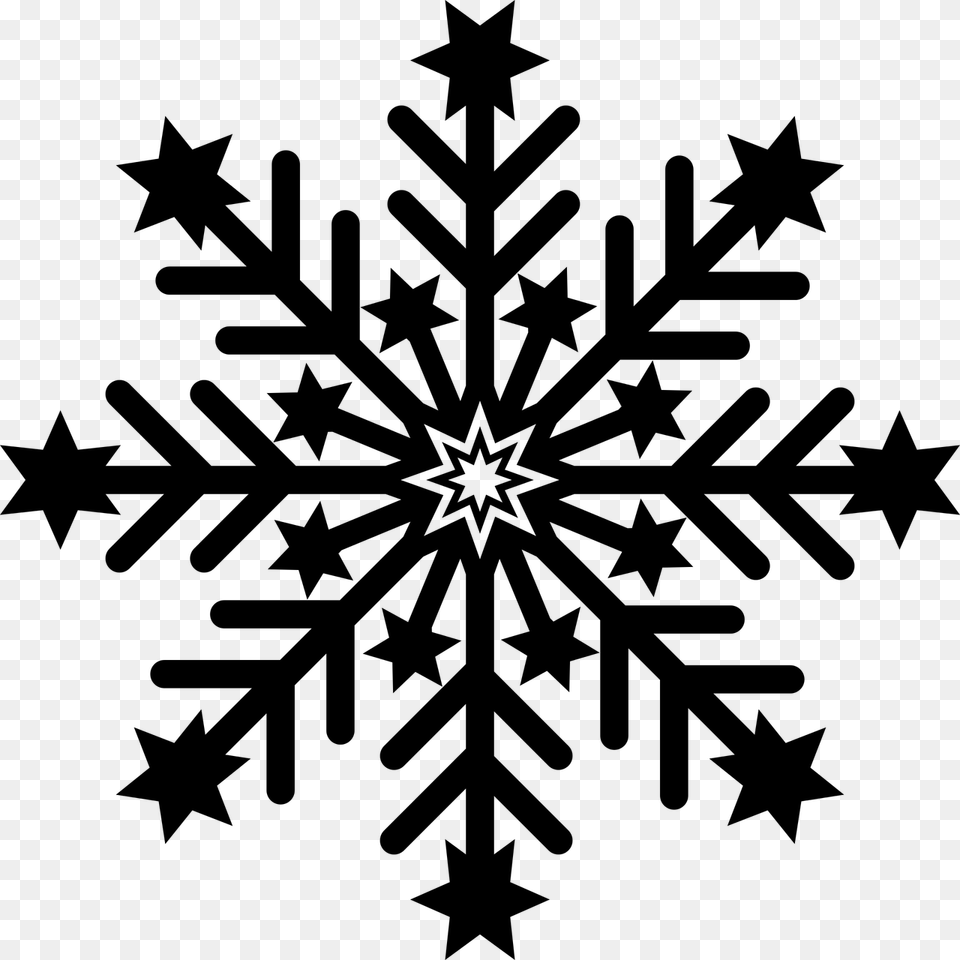 Square Snowflake, Gray Png