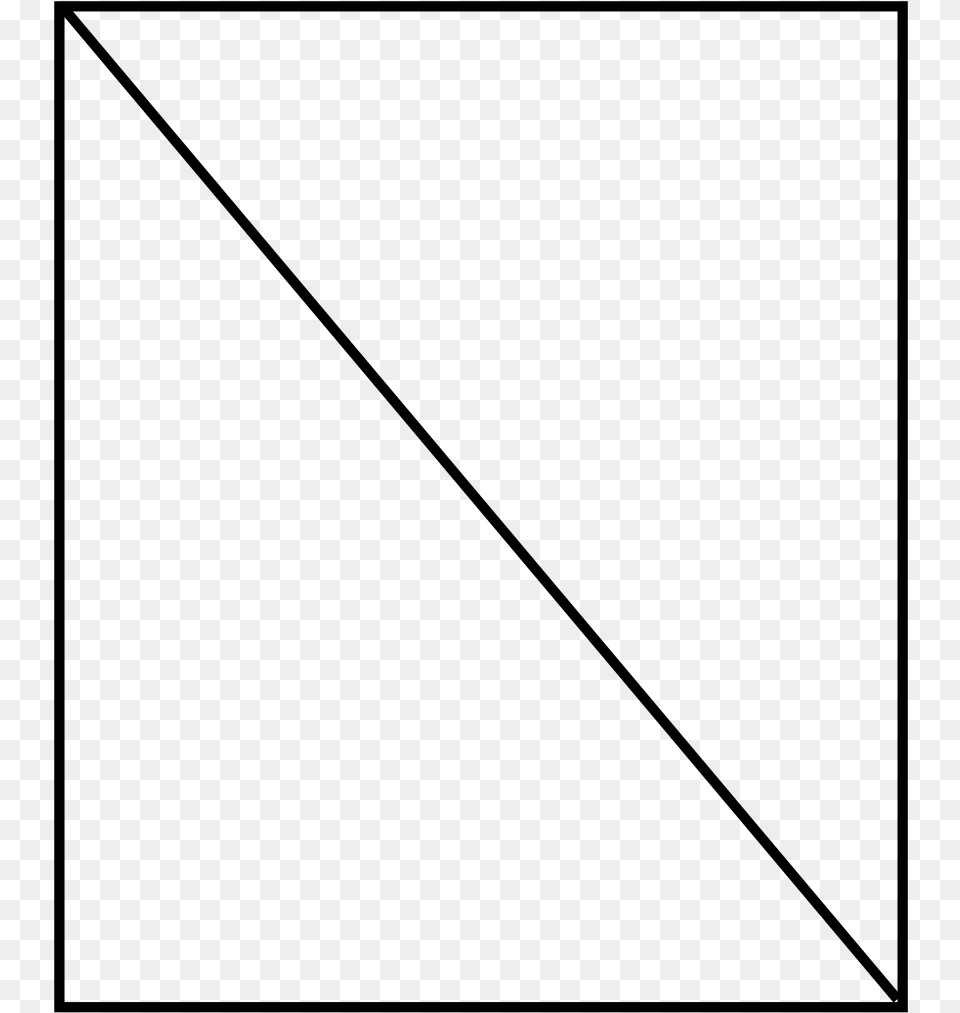 Square Split In Half, Gray Png