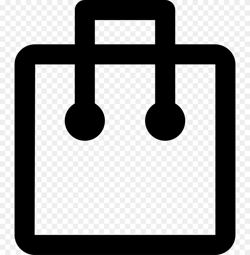 Square Symbol With Two Dots And A Line Comments Square Bag Objects Clipart Black And White, Accessories, Handbag, Cross Free Transparent Png