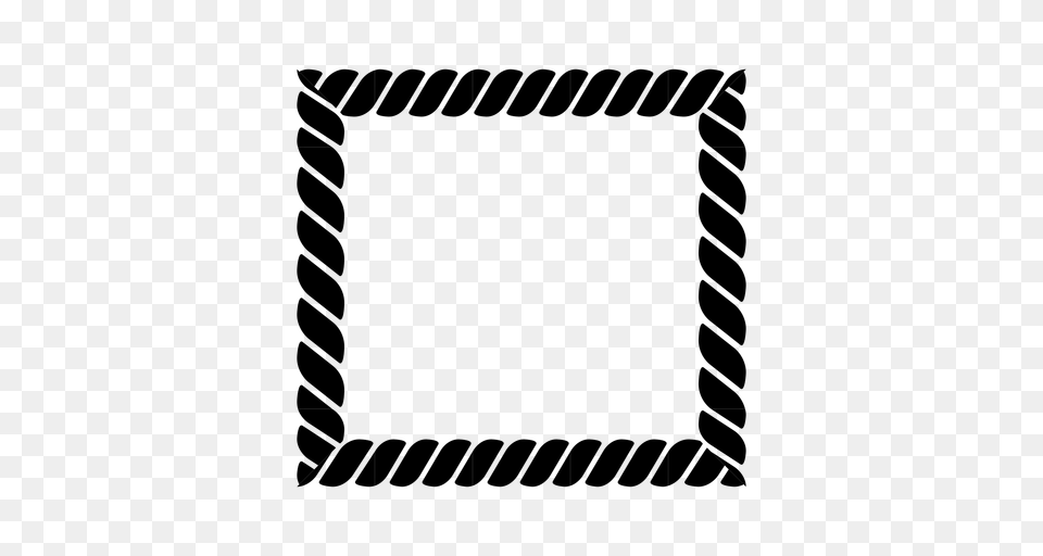 Square Twisted Rope Picture Frame, Gray Free Png