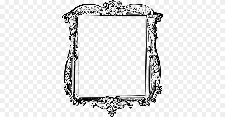 Square Vintage Frame, Gray Png Image