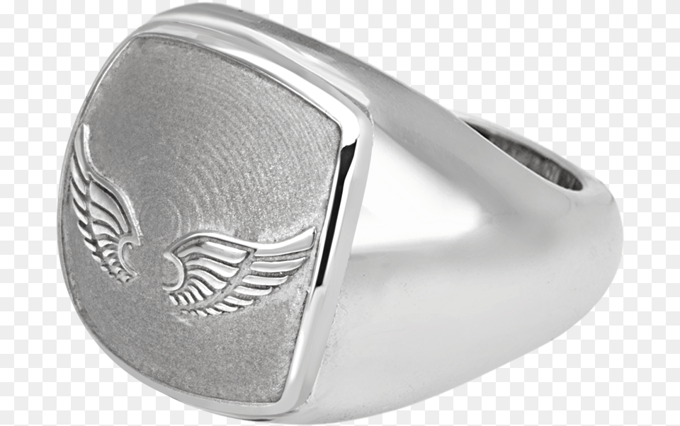 Square White Wings Head Preziose Sevenfifty, Accessories, Silver, Jewelry, Ring Free Transparent Png