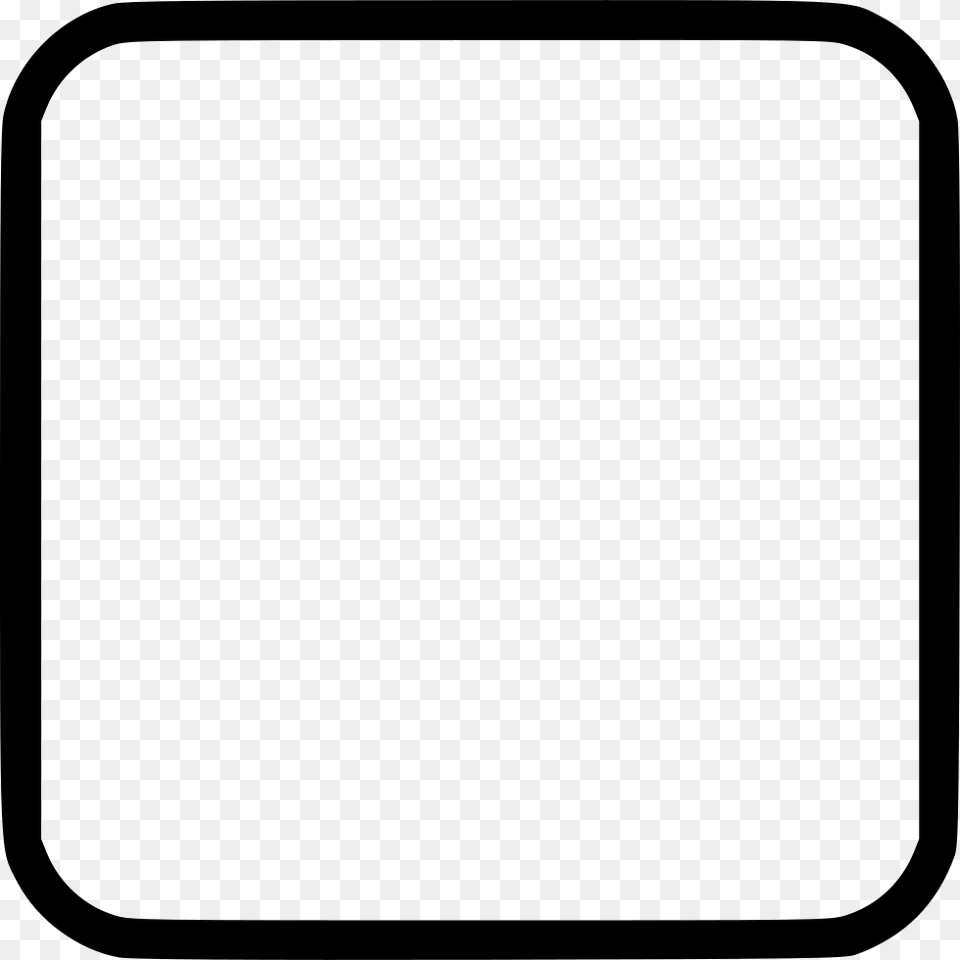 Square With Round Corner Icon, White Board Png